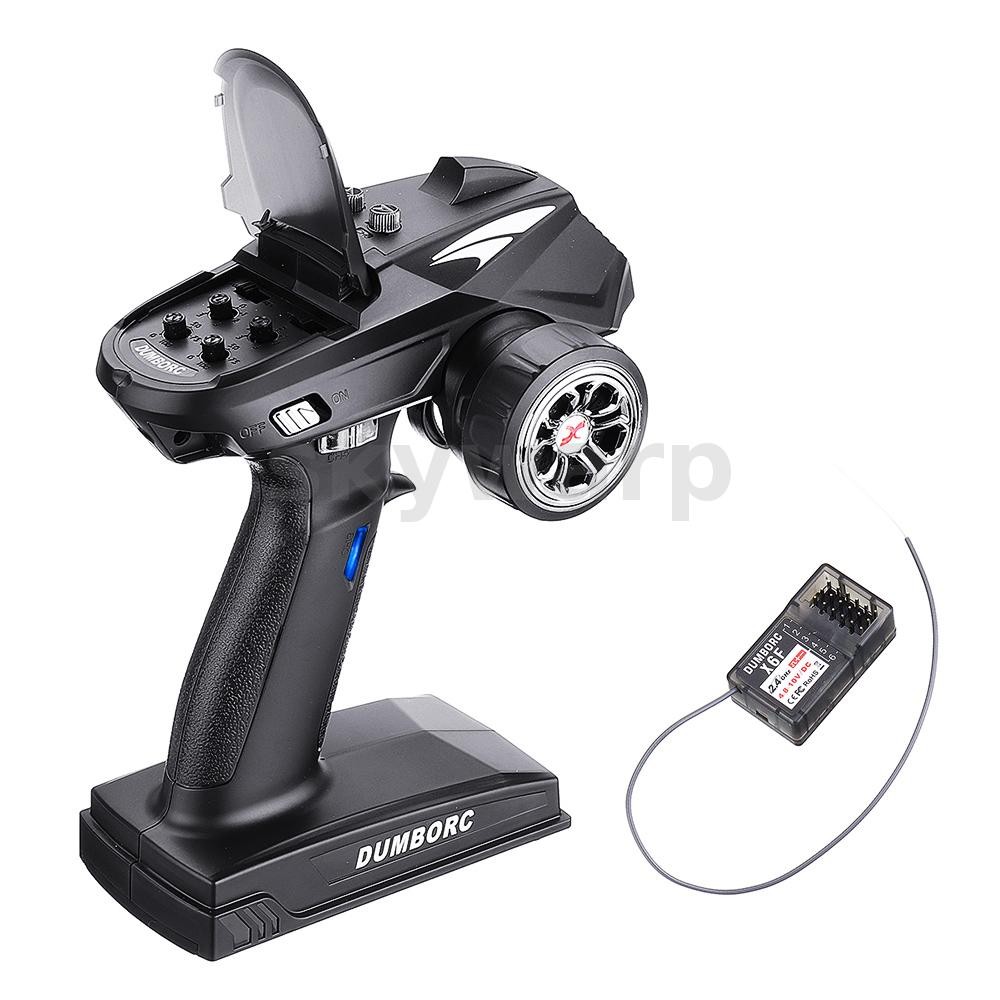 DumboRC X6 2.4GHz 6CH วิทยุเครื่องส่งสัญญาณ X6F RC Receiver สําหรับรถยนต์ RC ถังเรือรุ่นไม่มีฟังก์ชั
