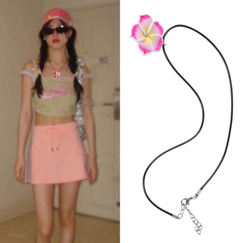 PLT Bohemian Clavicle Chain ดอกไม้จี้ Charm สร้อยคอ Y2K Handmade Chain Chokers สร้อยคอผู้หญิงแฟชั่น 