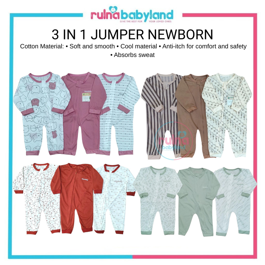 3 IN 1 0-3MONTH JUMPER BABY SET