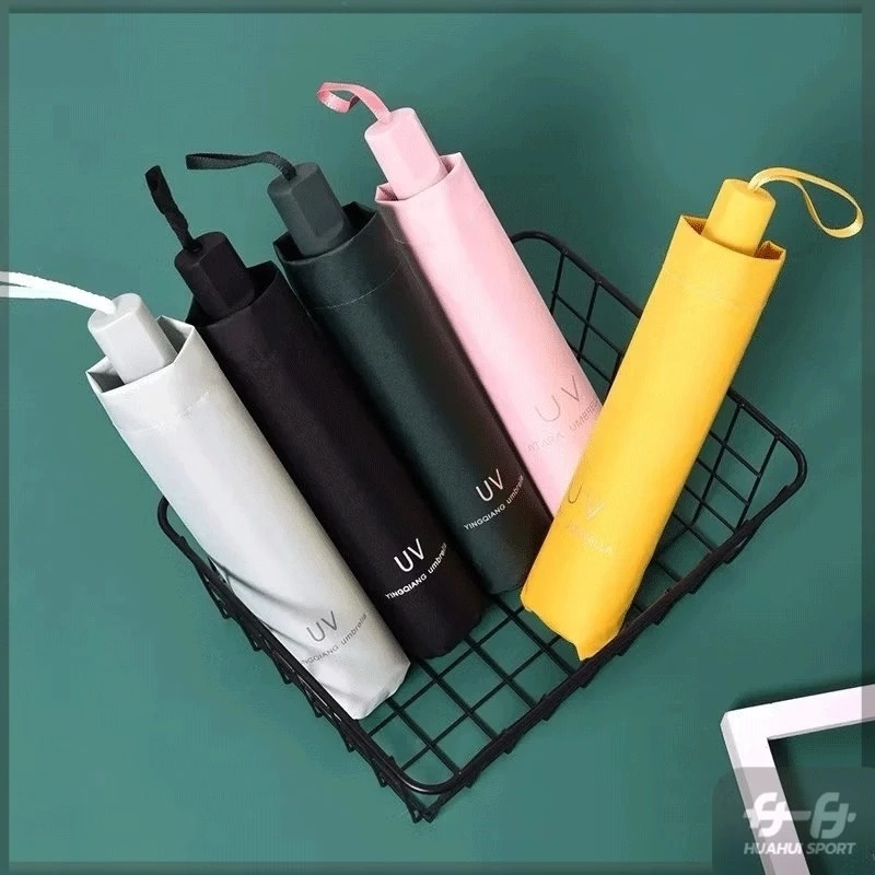 NEW! ร่มกันแดด ร่มกันฝน พับเก็บได้ ร่มพกพาสะดวกในการพกพา กันฝน กันแดด กันแสงUV 3 ตอน thumbnail 9