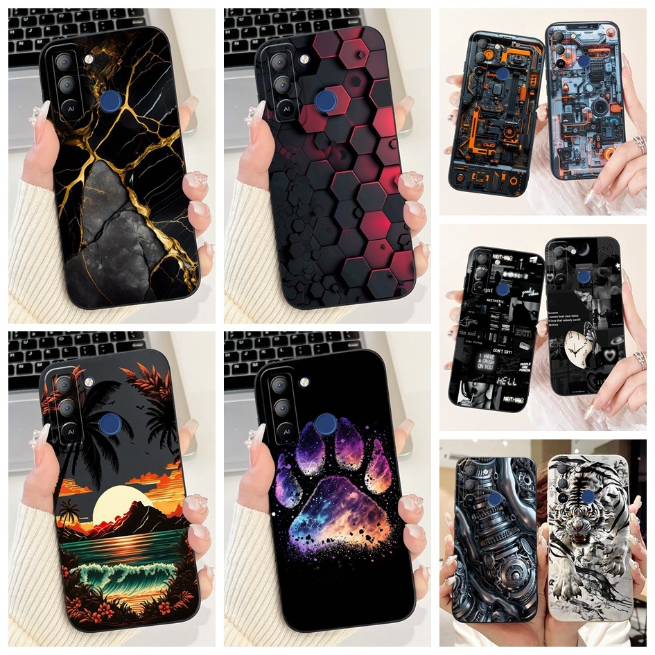 กันกระแทกสําหรับ Tecno Pop 5 Lte ปลอก BD4 BD4i BD4a เคสโทรศัพท์หรูหราหินอ่อน Sunset TPU นุ่มสําหรับ 