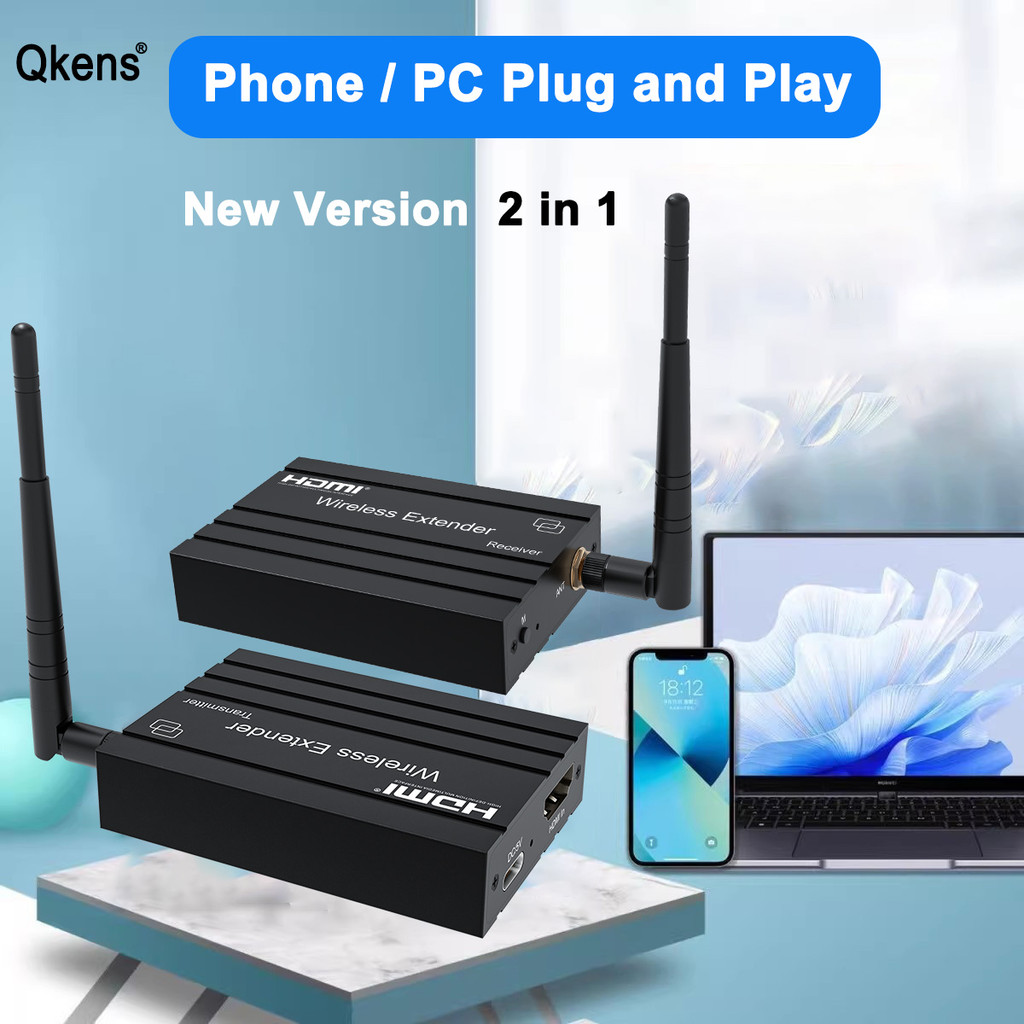 150 เมตร HDMI ไร้สายเครื่องส่งสัญญาณและตัวรับสัญญาณ Extender Audio Video Display Adapter สําหรับ Iphone โทรศัพท์สมาร์ทแล็ปท็อป PC To TV Monitor