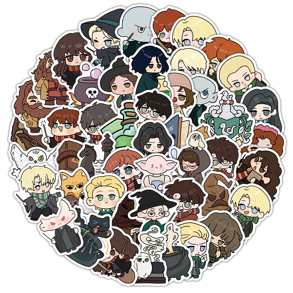 สติ๊กเกอร์แฮร์รี่ พอตเตอร์ (103 ชิ้น) - สติ๊กเกอร์บ้านฮอกวอตส์สําหรับโน๊ตบุ๊คขวดน้ําและบรรจุภัณฑ์ของขวัญ