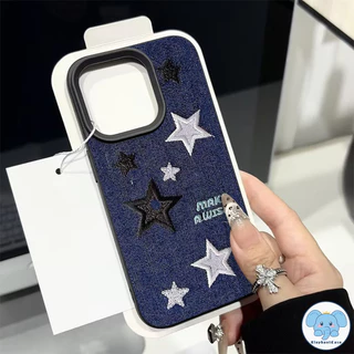 เคสคาวบอยปักลายผีเสื้อดาวทิวลิปสไตล์ย้อนยุคสำหรับคู่รัก สำหรับ IPhone 11 17 air 16 13 15 12 14 Pro Max XR XS X Max 7Plus