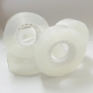 เทปใสสำนักงาน เนื้อกาวติดแน่น ไม่เยิ้ม ม้วนเล็ก ขนาดแกน 1 นิ…