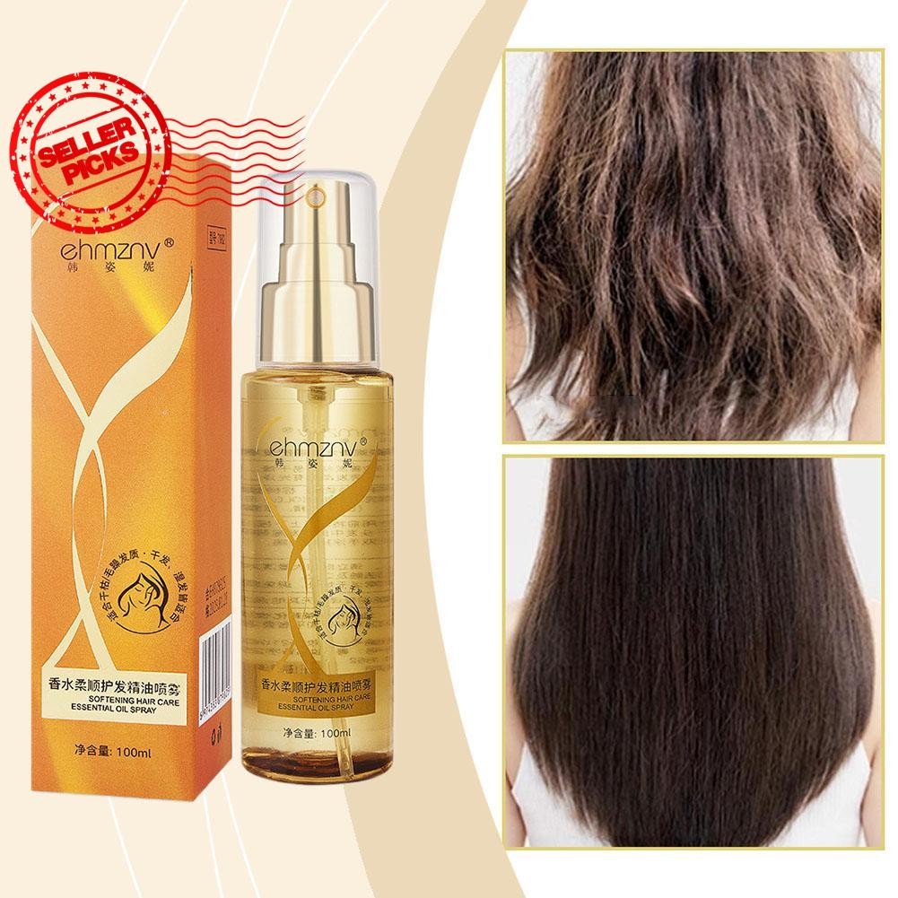 Hair Smooth Repair Hair Spray สําหรับ Frizzy Dry Nourishing Hair Serum สําหรับย้อมผมยืดผม Z9W8