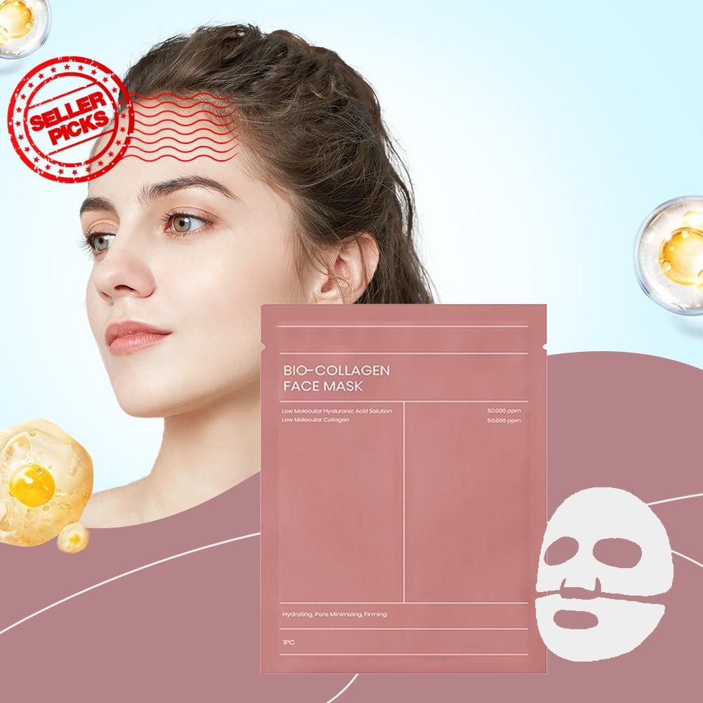 Collagen Mask Hydrating Shrink Pores Overnight Hydrogel Mask Facial I1M3