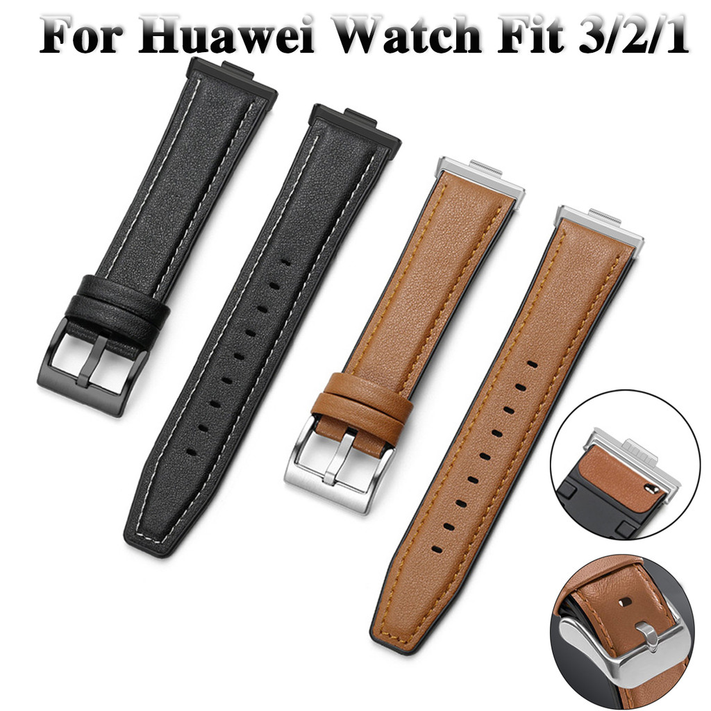 สายหนังสําหรับ Huawei Watch Fit 4/ 4 pro/3 สายรัดข้อมือ WatchbandS เข็มขัดสร้อยข้อมืออุปกรณ์เสริม