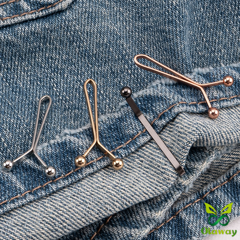 8ชิ้น/set คลิปกิ๊ฟยึดเอว แบบโลหะเพื่อลดขนาดเอว DIY ปรับรอบเอว / ขากางเกง waist invisible clip Olaway - รูปที่ 4