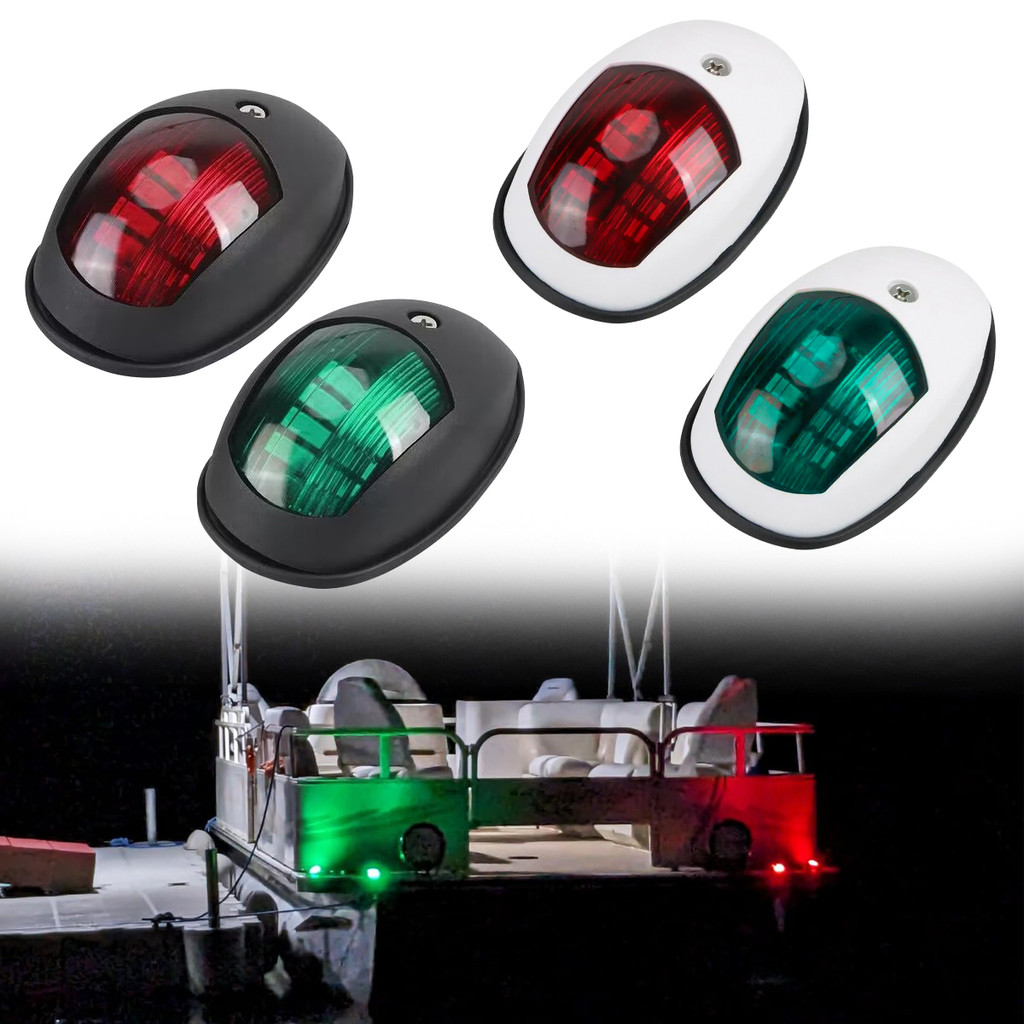 กันน้ํา 12V LED นําทางสัญญาณไฟเตือนโคมไฟ Starboard พอร์ตด้านข้างตัวบ่งชี้สําหรับ Marine เรือยอชท์รถบรรทุก Trailer Van