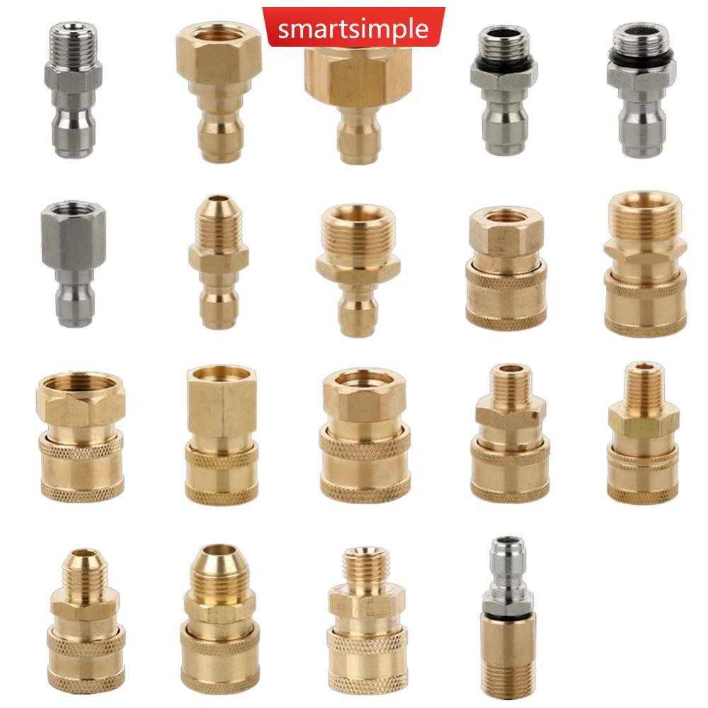 SMARTSIMPLE 1 PC 1/4 "เชื่อมต่ออย่างรวดเร็ว Coupler อะแดปเตอร์-รถทําความสะอาดซักผ้าความดันเครื่องซัก