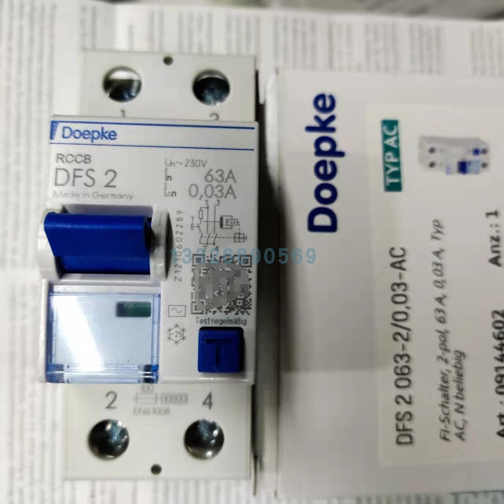 Doepke DFS2 สวิตช์ป้องกันการรั่วไหล 2P32A 2P40A 2P63A