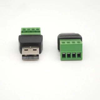 Obliging USB2 0 ชายเป็นเทอร์มินัลบล็อกอะแดปเตอร์ไม่จําเป็นต้องบัดกรี 4Pin Connectors