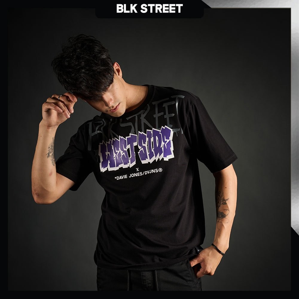 DAVIE JONES [ Black Street Project ] เสื้อยืด WSSISIRS Arcade Head Trend