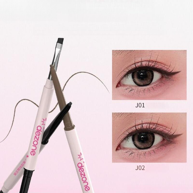 DEZONE ปากกาอายไลเนอร์ สองปลาย เนียน กันน้ำ ละเอียดมาก และติดทนนาน