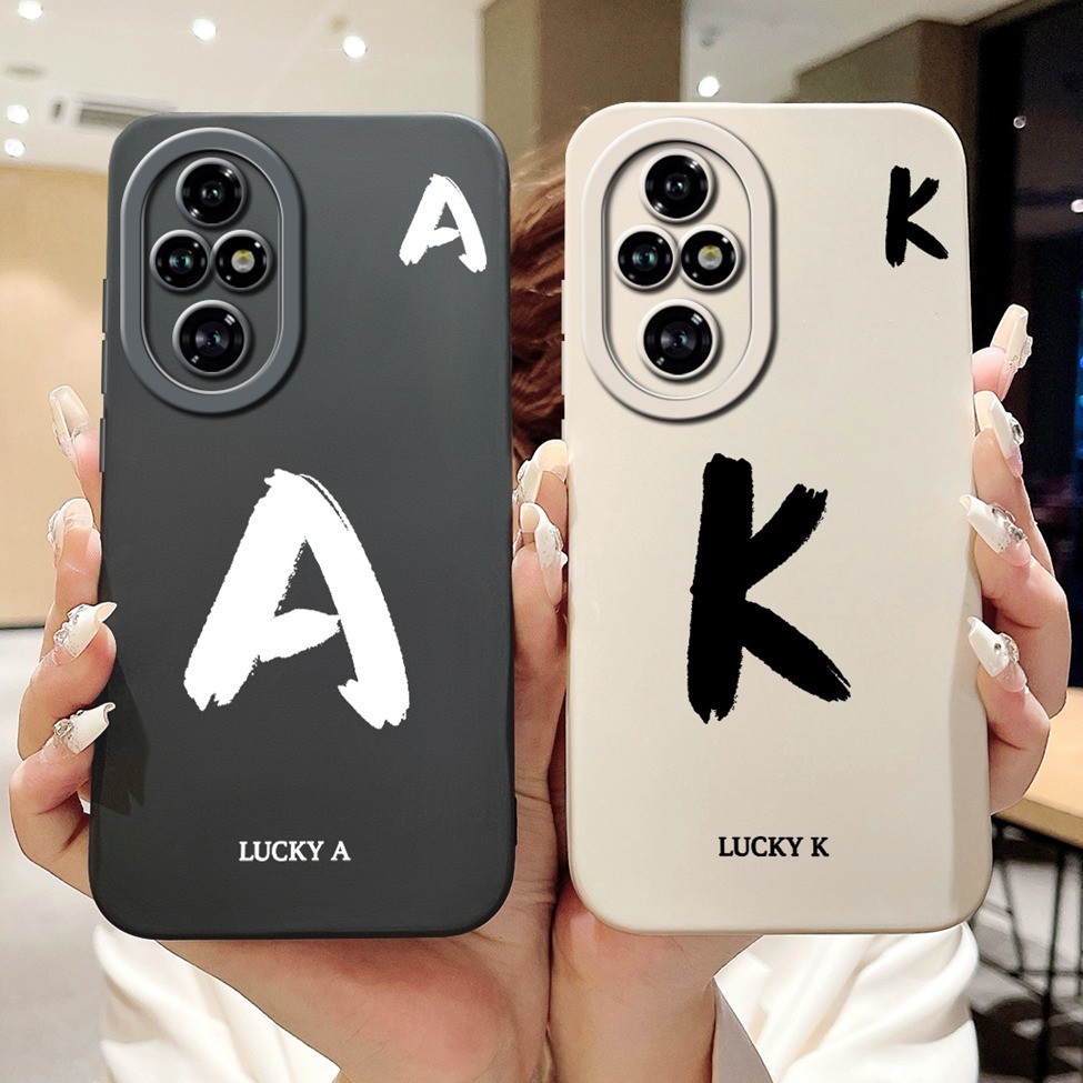 6.7 สําหรับ Honor 200 ELI-AN00 ELI-NX9 เคสโทรศัพท์ Honor 200 กรณีแฟชั่นตัวอักษร AZ รูปแบบการออกแบบซิ