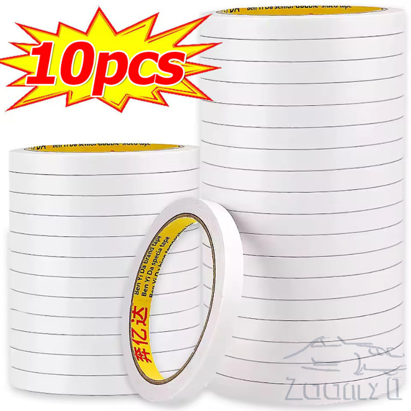 1/5/10 ม้วนเทปสองด้านบางเฉียบ-เทปเหนียวที่แข็งแกร่งสําหรับงานฝีมือ ทําเอง -โฮมออฟฟิศโรงเรียนอุปกรณ์เครื่องเขียน
