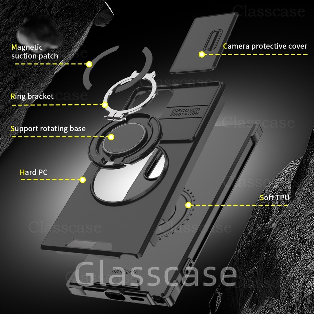 Realme C75 2025 สําหรับ Realme C75 C71 X C75X C 75 C 75X RealmeC75 RealmeC75X Push กล้องกันกระแทกป้องกันแหวนเกราะเคสโทรศัพท์วงเล็บโลหะ Stent ปลอก Hard ฝาหลัง - รูปที่ 5