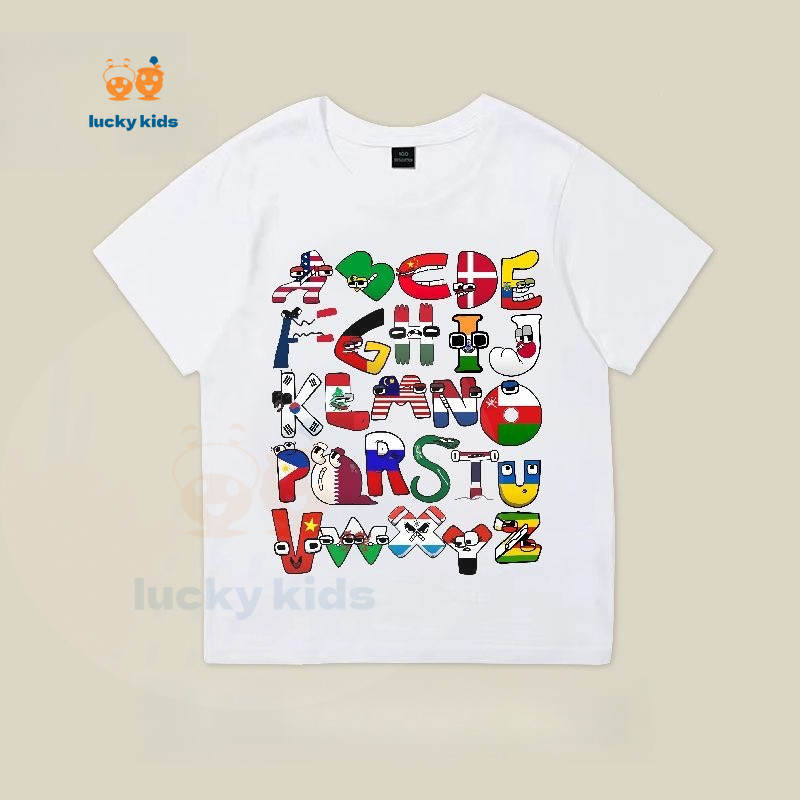 (ใหม่) [Alphabet Lore The Legend of Letters] เสื้อยืดเด็ก/แม่ลูกที่น่าสนใจ