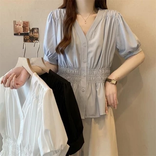 [HY] M-4XL เสื้อแขนสั้นสไตล์ใหม่สำหรับผู้หญิง:sizeใหญ่ สีทึบ กางเกงยืดหุ่นบาง-