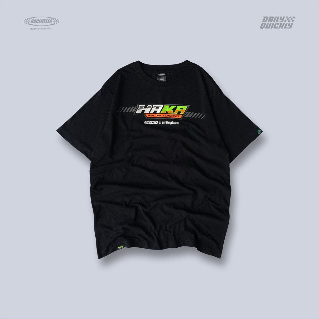 RACERTEES NEW เสื้อยืดทีม Colabs Haka Tech (สีดํา)