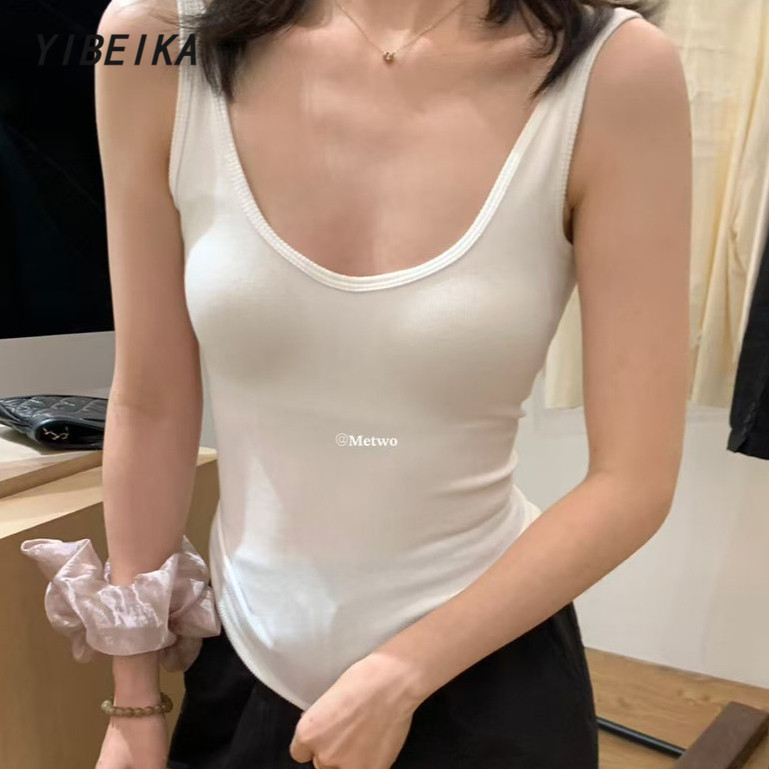 SEXY เสื้อคล้องคอ เสื้อแขนกุด ดีเทลผ้าวาฟเฟิล – โปรปัง