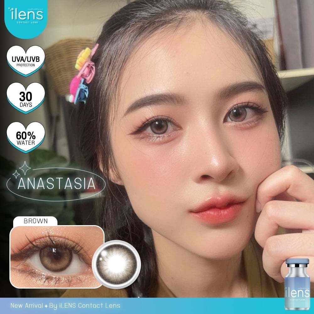 🔥คอนแทคเลนส์💗ขนาดกลาง💗Anastasia ( ilens ) สี : Brown/Gray - รูปที่ 4