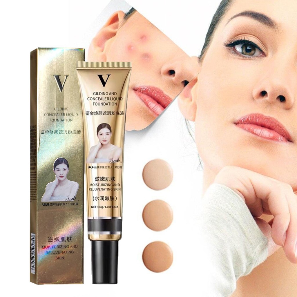 30ml Face Liquid Foundation Whitening Base Cream Full Oil-control Soft กันน้ํายาวนาน D0o6