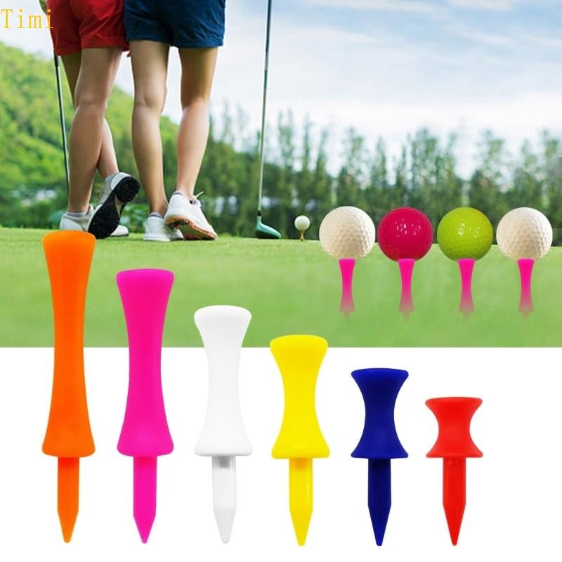 Timi 50 ชิ้น Golf-Tees Step Down ปราสาทพลาสติก 6 สีและคละไซส์