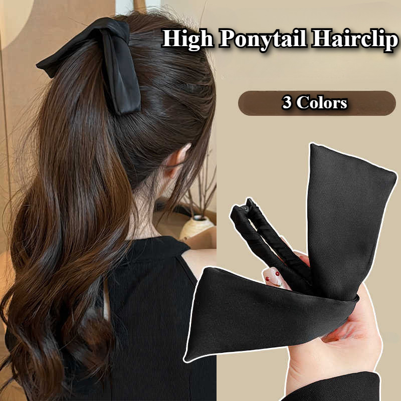 Simple Bunny Ears Banana Clip ผ้าแฟชั่นผู้หญิงผมหางม้าสูง Twist Clip เครื่องประดับผม
