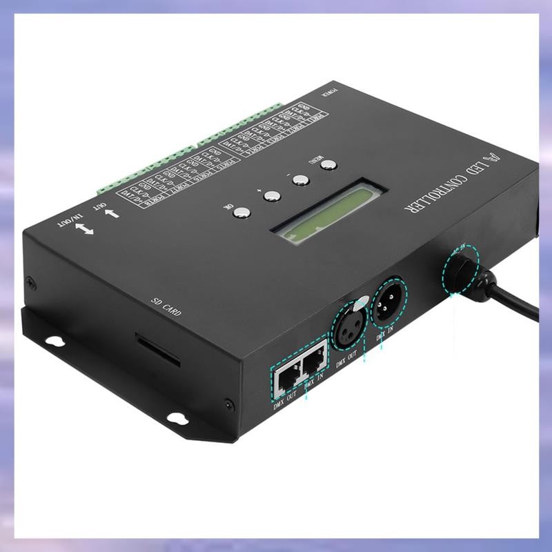 WiFI LED Pixel Controller Artnet to SPI รองรับซอฟต์แวร์ LAN Synchronny SD Card DMX512 คอนโซล (H807SA