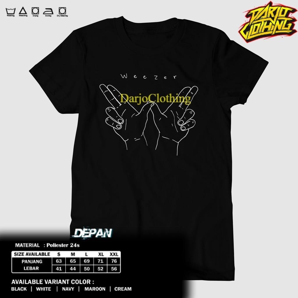 DarjoClothing T-Shirt - BAND T-SHIRT - เสื้อยืด WEEZER HAND