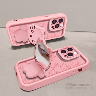 การ์ตูนสาย KT Cat + กระจกขาตั้งโทรศัพท์สําหรับ iPhone 17 16 …