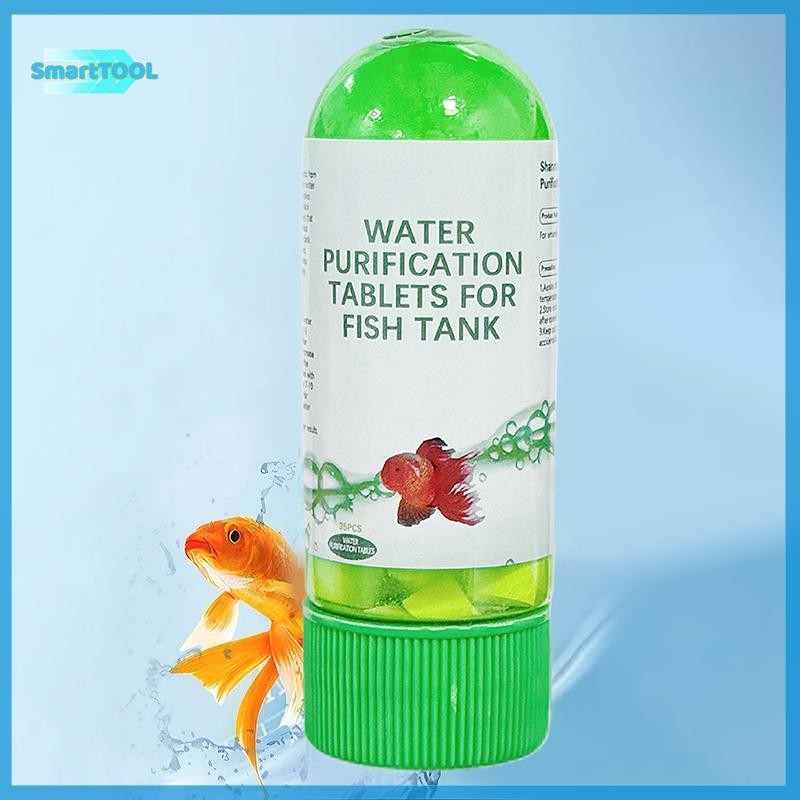UTZN> 2PCS Fish Tank Water Purification Aquarium Water Purification เม็ดสําหรับถังปลา Turbidity Removal ที่มีประสิทธิภาพน้ําสําหรับปลาใหม่