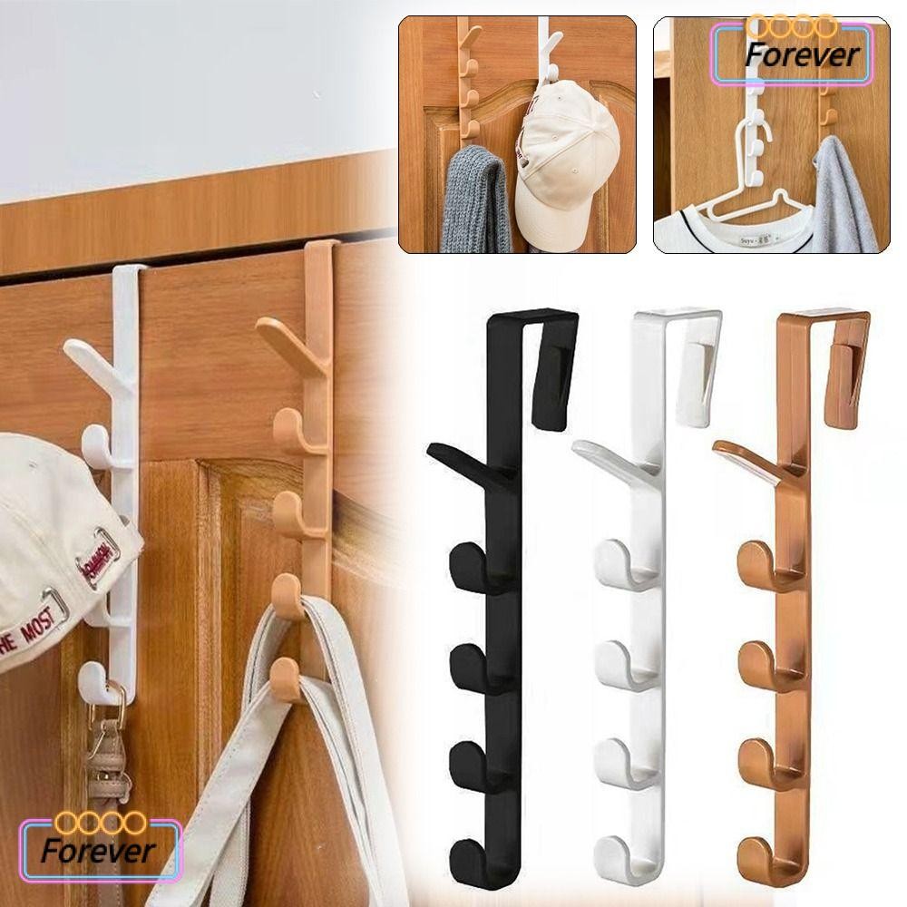 ตลอดไป ตะขอแขวนประตู,ตะขอแขวนเสื้อติดผนังไร้ร่องรอย,5ตะขอตะขอประตูสําหรับเสื้อผ้ากระเป๋าหมวกกระเป๋า