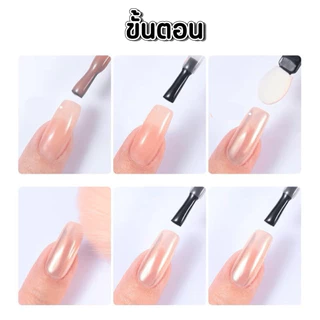 ผงขัดออโรร่า ฝาดำ 7สี ผงขัดเล็บกระจก 1กรัม ตกแต่งเล็บ