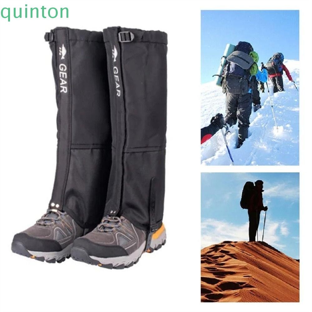 QUINTON ขา Gaiter,รองเท้ากันน้ําครอบคลุมขาอุ่น,เล่นสกีเดินป่าไนลอนเท้าปกWindproof Legging รองเท้าฤดูหนาว Tourist