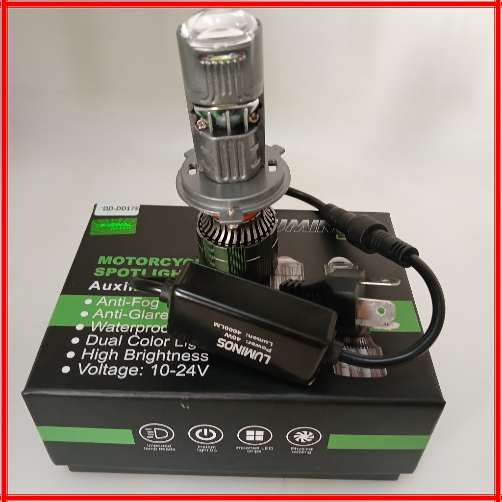 LUMINOS DD175 H4 RHD MINI PROJECTOR โคมไฟสําหรับรถจักรยานยนต์และรถยนต์