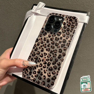 เข้ากันได้กับ เคสไอโฟน 11 15 16 13 12 14 Pro Max 16 14 15 7 8 Plus XR XS MAX X SE 2020 ผ้าคลุมขนนกลายเสือดาววินเทจ
