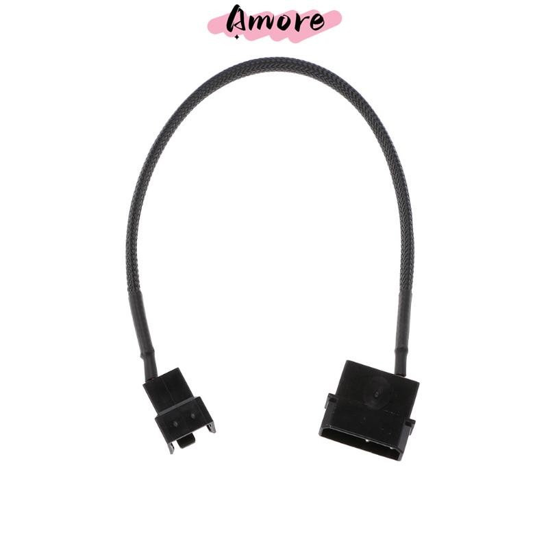 4-Pin  Male To 3-Pin/4-Pin PWM Male Sleeved Fan Extension Adapter Cable