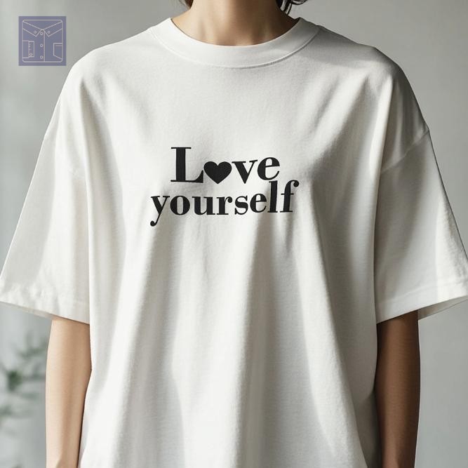 เสื้อยืดโอเวอร์ไซส์บอกรักตัวเอง แบรนด์ Vibeon คอตตอนพรีเมียมนุ่มมาก