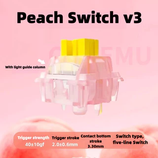 Outemu สวิตช์คีย์บอร์ด V2 Lime Switch V2 กันฝุ่น เสียงเงียบ สีเหลืองนม