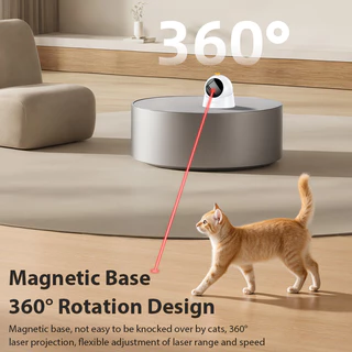 ROJECO 2 in 1 ของเล่นเลเซอร์แมวอัตโนมัติของเล่นแมวแบบโต้ตอบในตัวจริง Motion Sensor ของเล่นเลเซอร์สําหรับแมวและสัตว์เลี้ยง