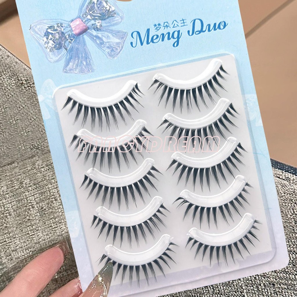 9-14 มม.แถบ Wispy ปลอม Lashes DIY คอสเพลย์ Wispy Strip Eyelashes สําหรับ Enlarging Your Eyes ธรรมชาติ