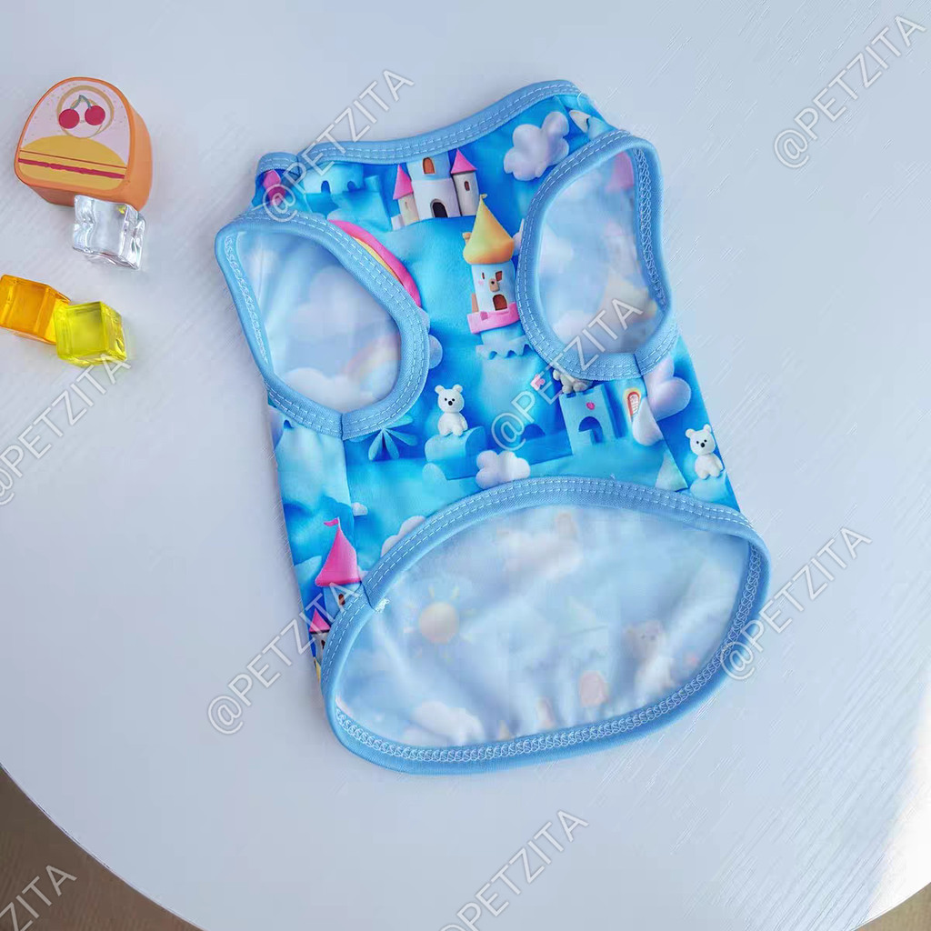 🇹🇭พร้อมส่ง🇹🇭🔶มีไซส์XS-6XLใหญ่💥 เสื้อแขนกุดลายสามมิติ น่ารักมาก ผ้าใส่สบายจ้า เสื้อสุนัข หมาใหญ่ หมา ชุดแมว - รูปที่ 3