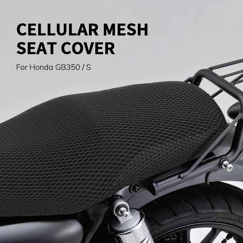 รถจักรยานยนต์ Anti-Slip 3D ผ้าตาข่ายที่นั่ง Breathable เบาะกันน้ําสําหรับ Honda GB350 S GB350S GB 35