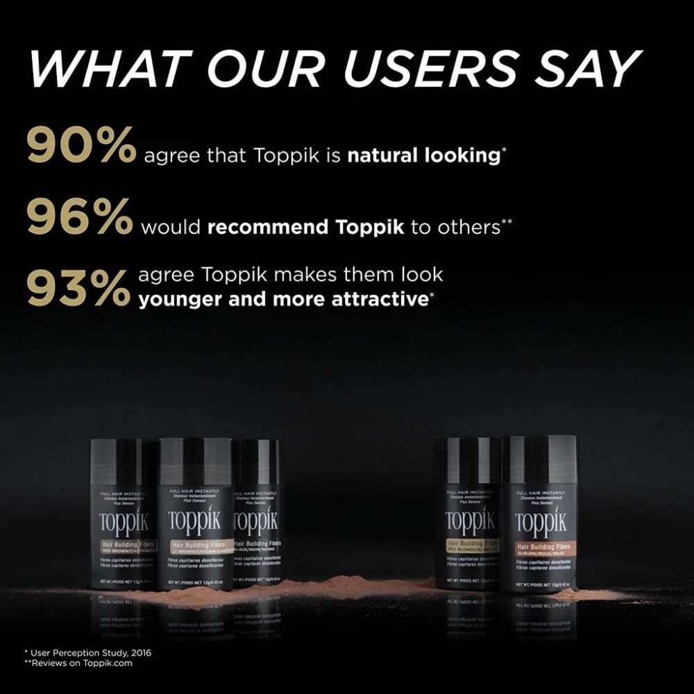 Toppik Hair Building Fiber Styling Powder ผงแต่งผมเคราตินธรรมชาติ ติดทนนาน เป็นมิตรต่อเส้นผม ราคา ถูกที่สุด ดีลบีเคเค แกลเลอรีภาพที่ 6