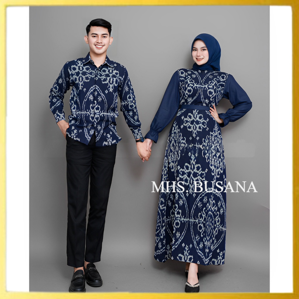 BELVIA NAVY COUPLE WOVEN CLOTHES - COUPLE WOVEN CLOTHES - MODERN COUPLE WOVEN CLOTHES MHS FASHION