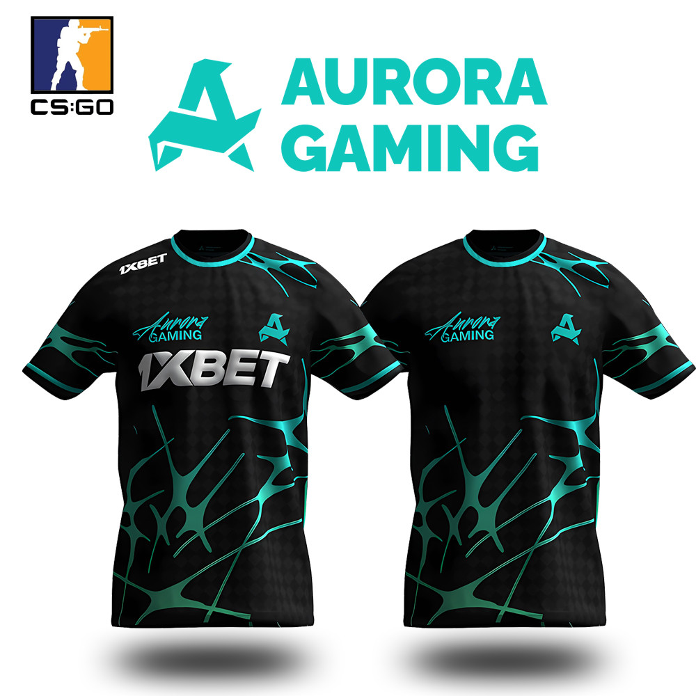 CS2 ฤดูร้อนการฝึกอบรม Jersey Esports Club Aurora Gaming 2025 ชุด CSGO เสื้อยืดกีฬา Breathable O คอ T