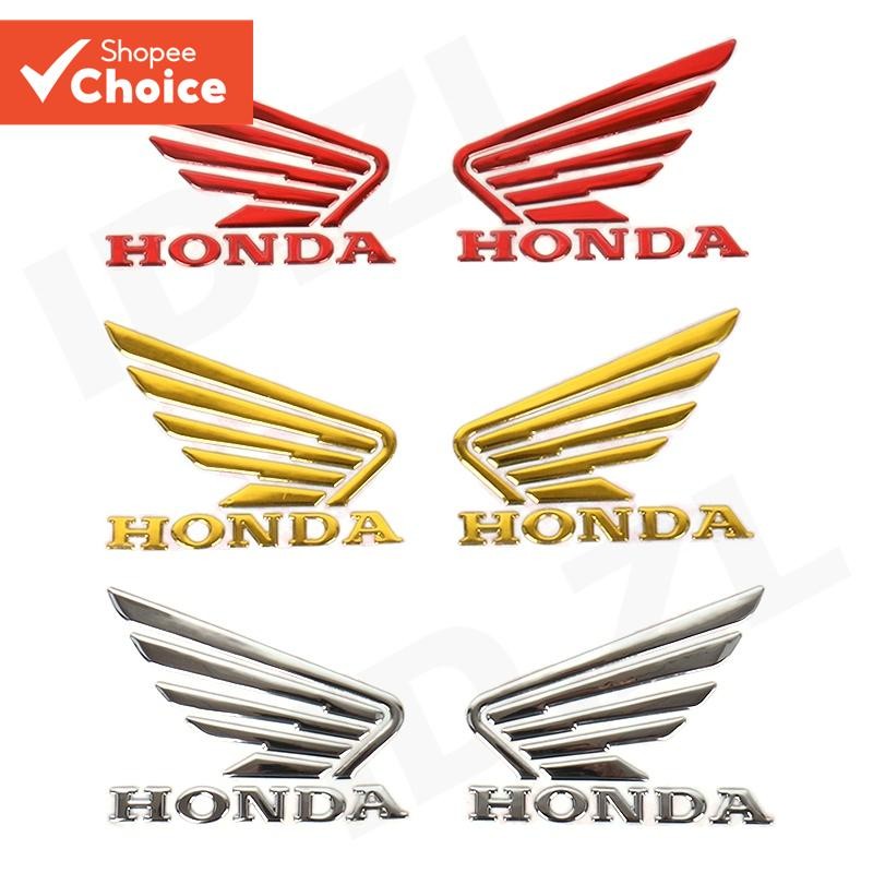 [พร้อมสต็อก] (ซ้ายและขวา) Honda Wings 3M พลาสติก 3D ยางนุ่มโลโก้สติกเกอร์สัญลักษณ์สําหรับรถจักรยานยนต์ดัดแปลง Decals